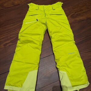 Patagonia Boys' Snowshot Pants, Small (S), Chartreuse
